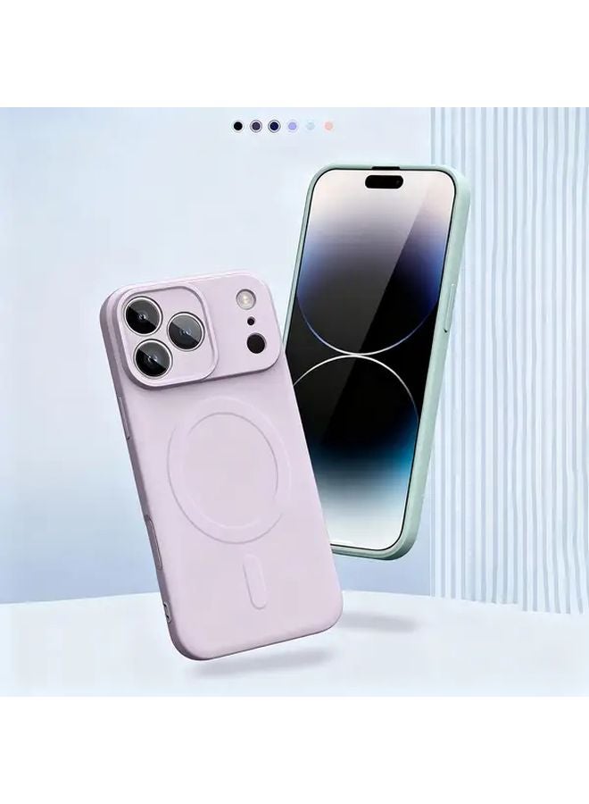 Purple Ultra Thin Magnetic Phone Case Compatible With IPhone 17 Luxury Feel Wireless Charging - Image 1
